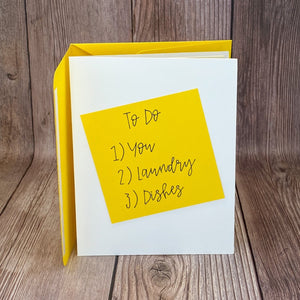 Funny To-Do List Love Card