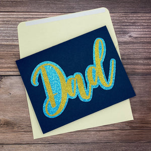 Elegant Glitter Dad Card