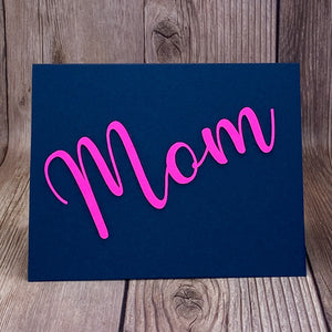 Pink on Navy Mom Card